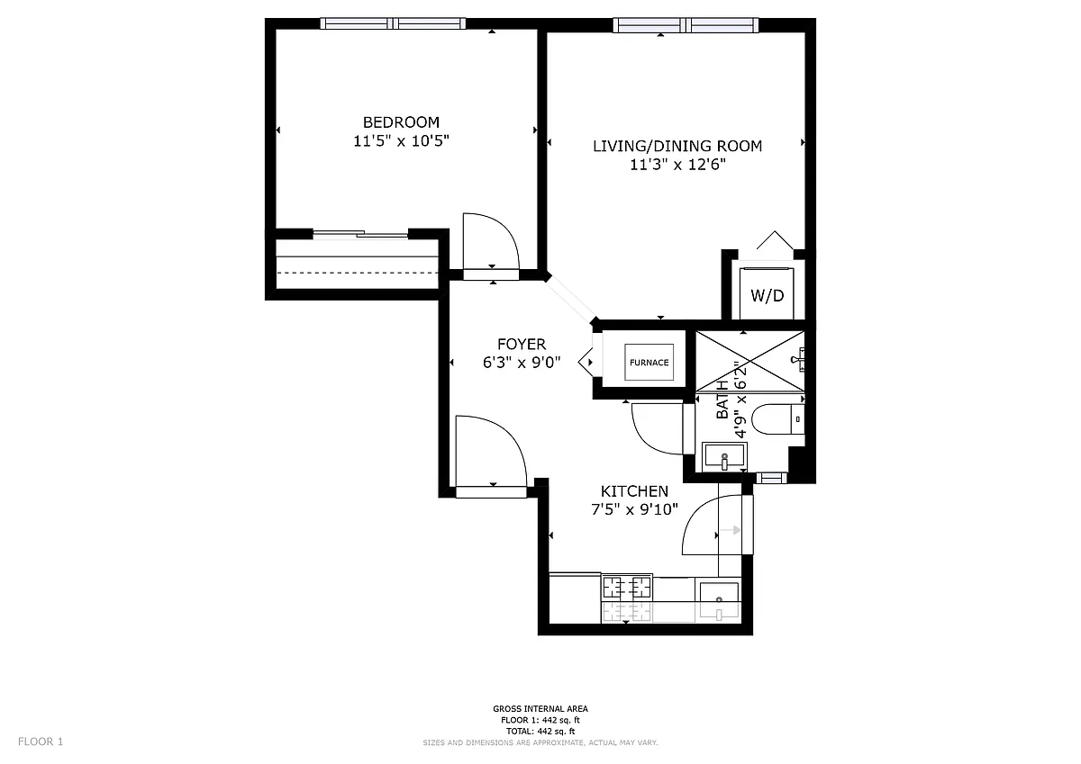 Floor plan One Bedroom