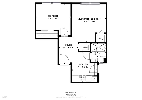 Floor plan One Bedroom