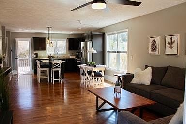 Living room to kitchen