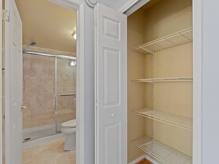 Bathroom View 2 with Hallway Closet