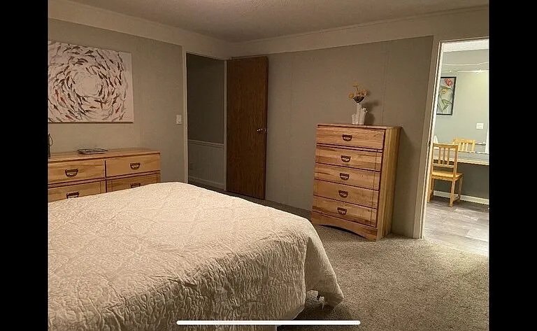 Master bedroom with private bathroom
