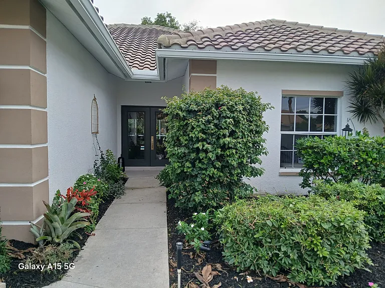 House Main entryway and front garden area.