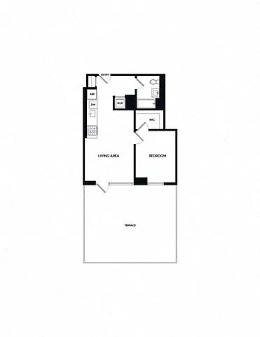 Floor plan 1Q w/ Terrace