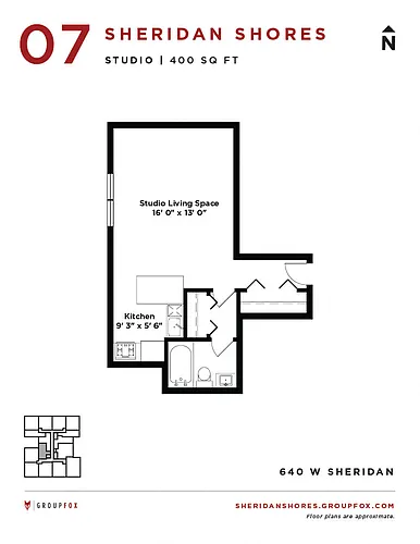 Floor plan Studio