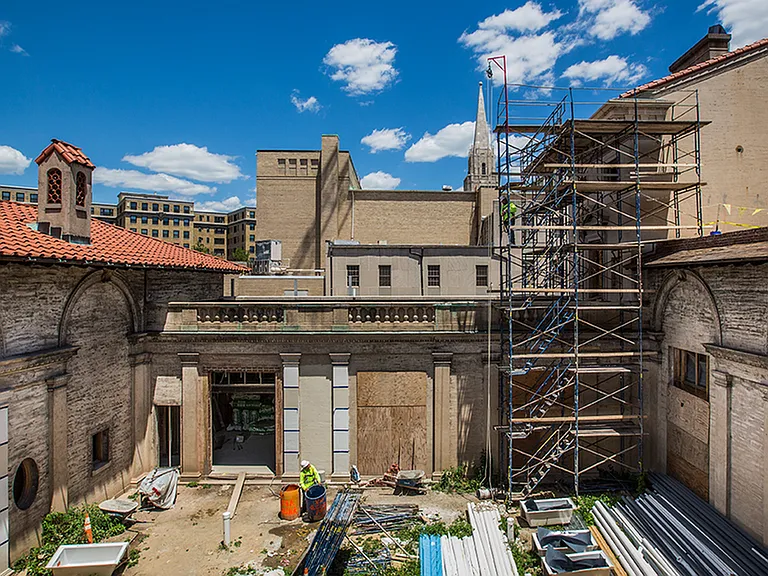 Before: Exterior during renovation process
