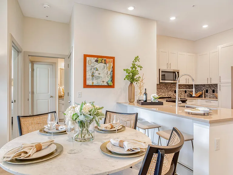 Open concept floor plans suitable for a dining area