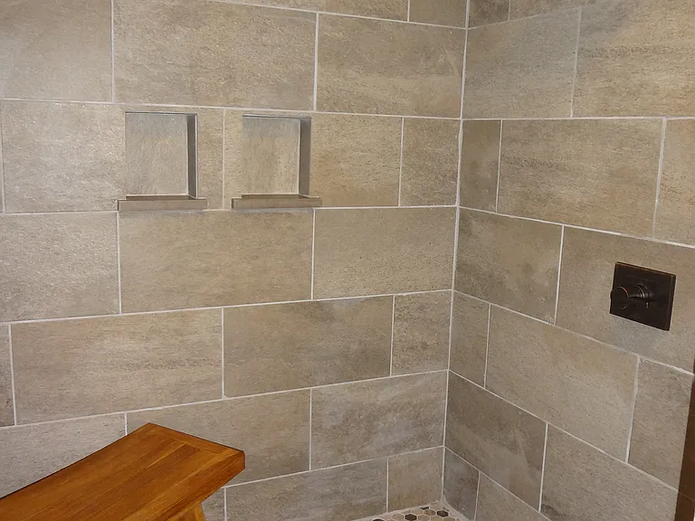 Huge Shower with Bench
