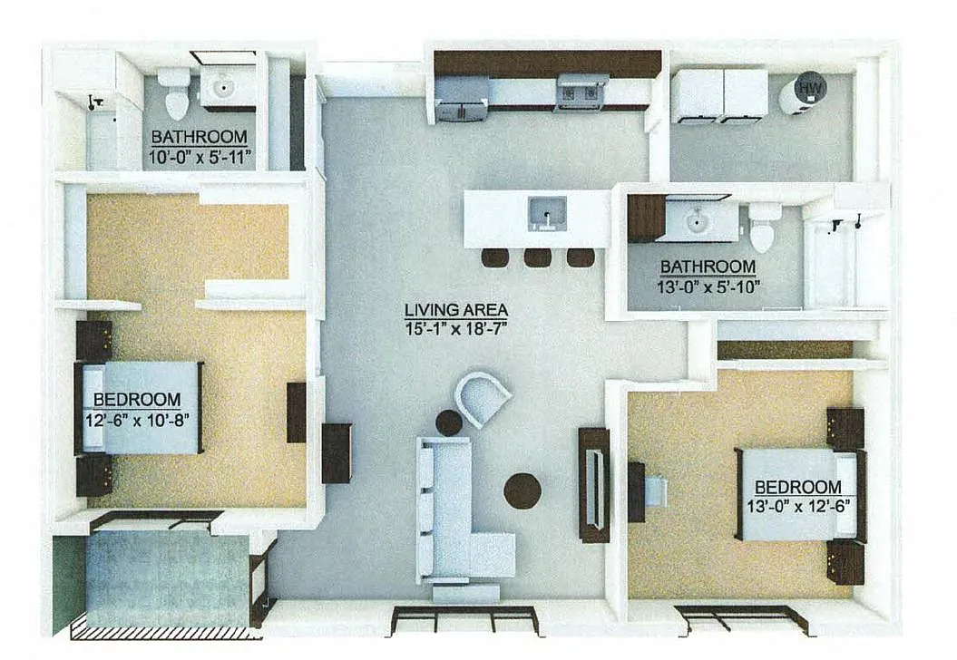 Floor plan 2 Bedroom C