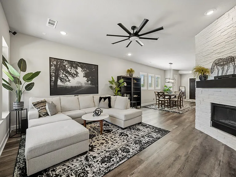 Open concept family room