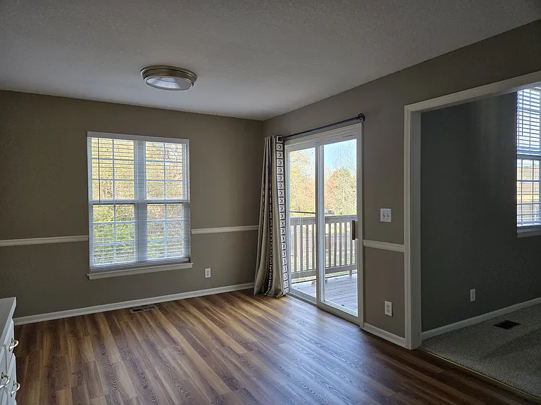 Dining space and walk out to deck