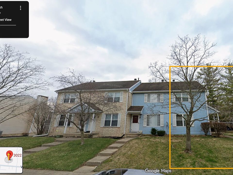 Apartment within yellow rectangle. End unit: 3022 Colony Ln.