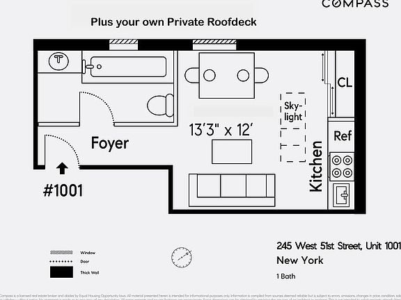 2nd image of 245 W 51st St #1OO1