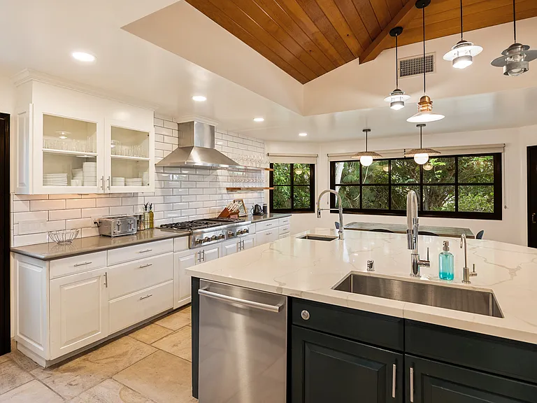 Convenient dishwasher installed for hassle-free cleanups.