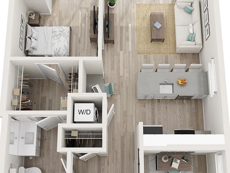 Plan B7 | 1 bedroom + den, 1 bathroom Plan B7 | 1 bedroom + den, 1 bathroom