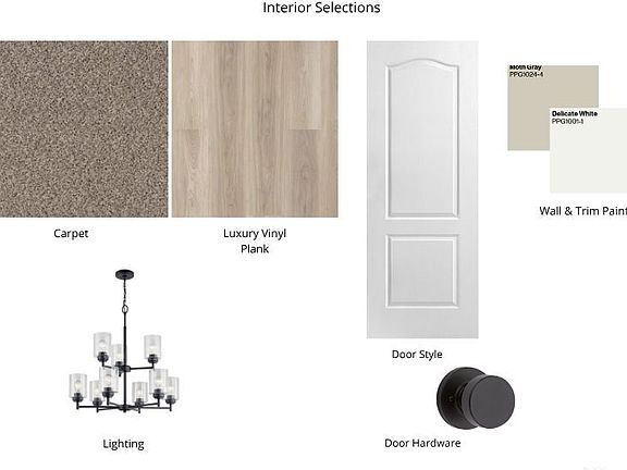 Showcasing interior selections to personalize your
