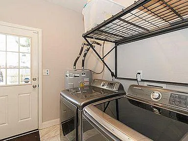 Laundry room going out to back deck