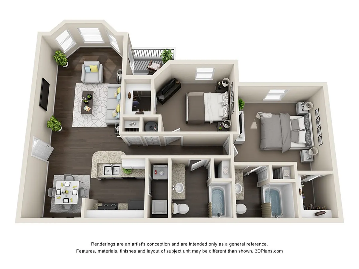 Floor plan Biltmore (1114 SF)