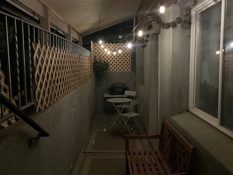 non-shared patio soley for apartment