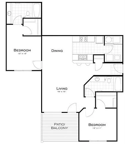 Floor plan Bay Port/Flat
