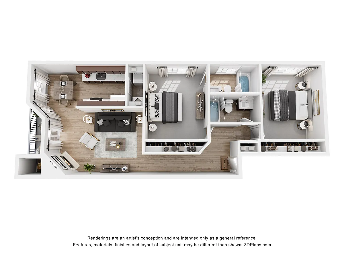 Floor plan 2x2D