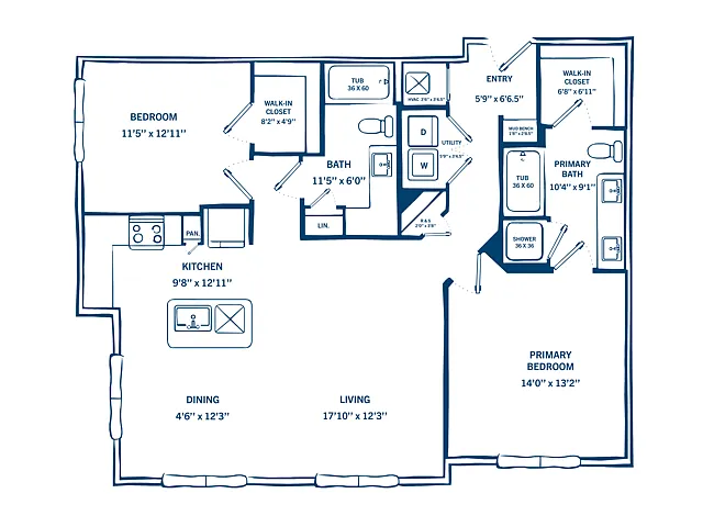 Floor plan B2A-H