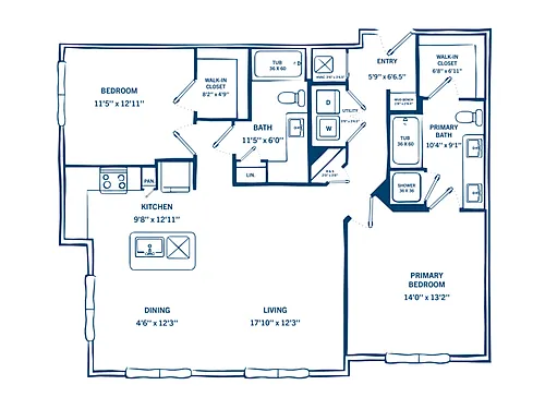 Floor plan B2A-H