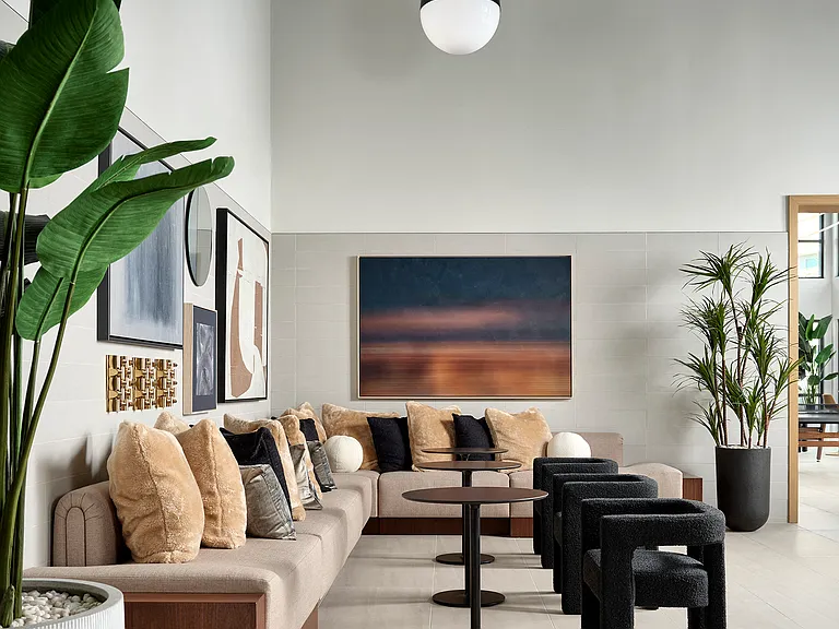 Living room with sectional couch