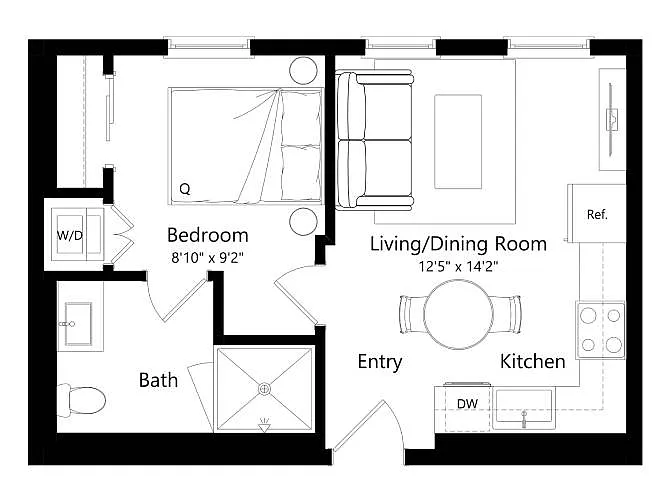 Floor plan 501-Broadway_1A
