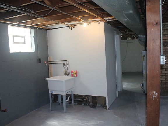 area for washer and dryer hookup