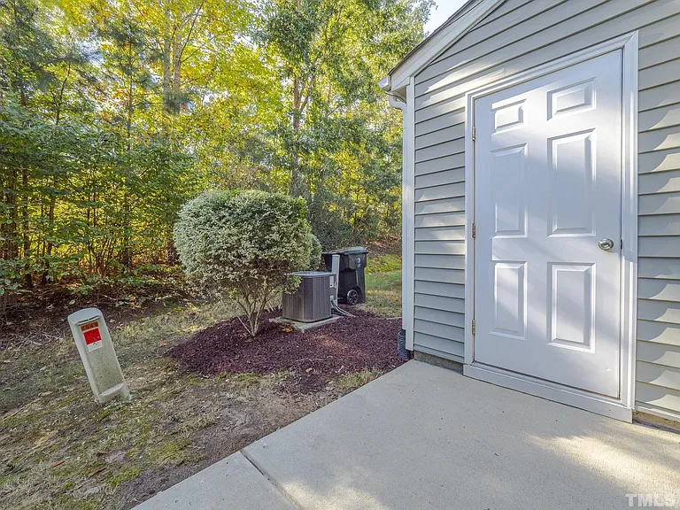 Step outside your sliding back doors to find your storage closet.