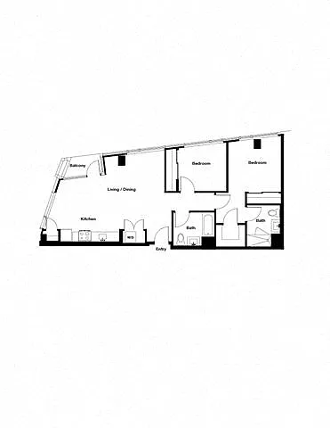 Floor plan 2C w/ Balcony Renovation 2