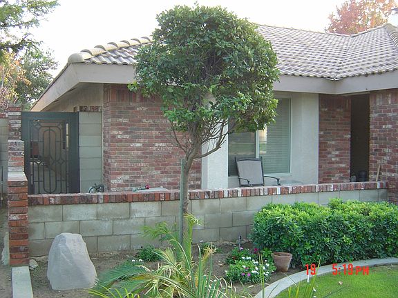 Left side front yard with Block wall