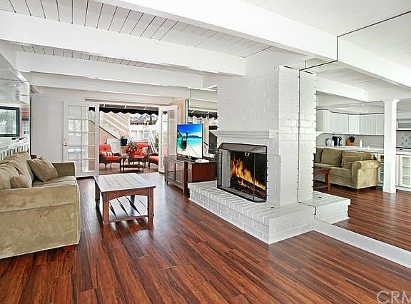 Great room view to interior patio.