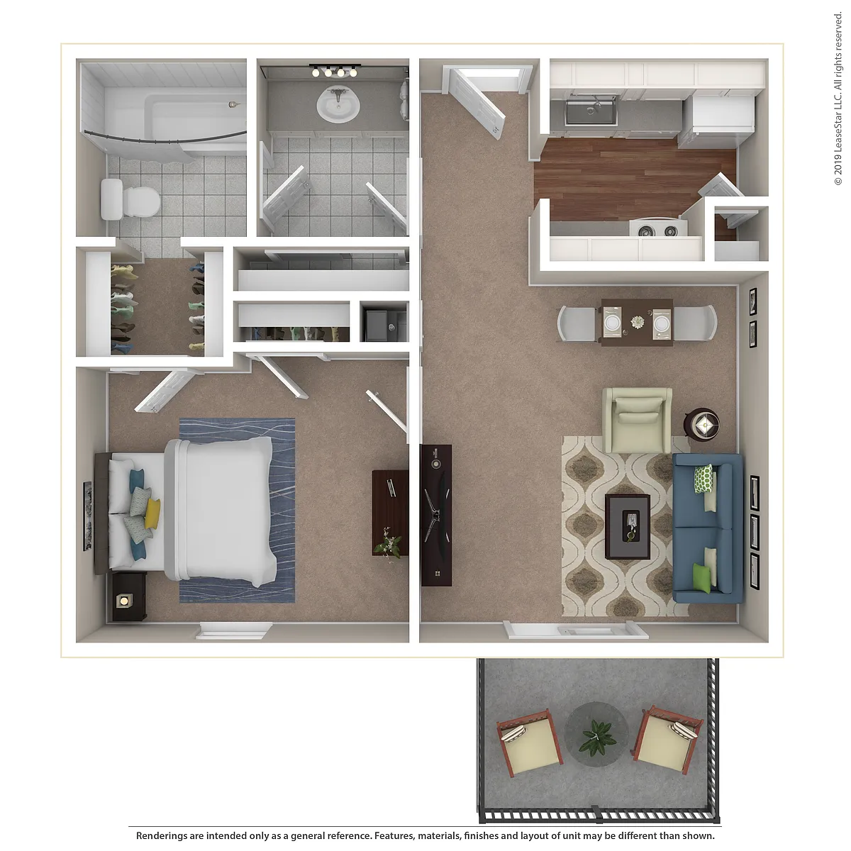 Floor plan 1 Bedroom 1 Bathroom