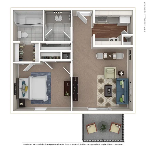 Floor plan De Ville 1x1