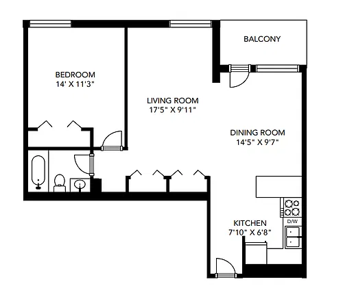 Floor plan One Bedroom