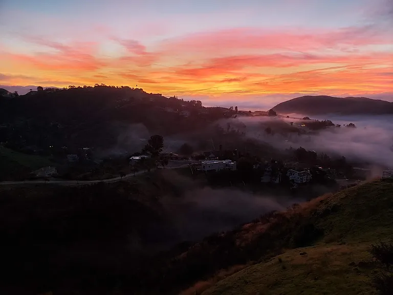 sunrise view from the balcony