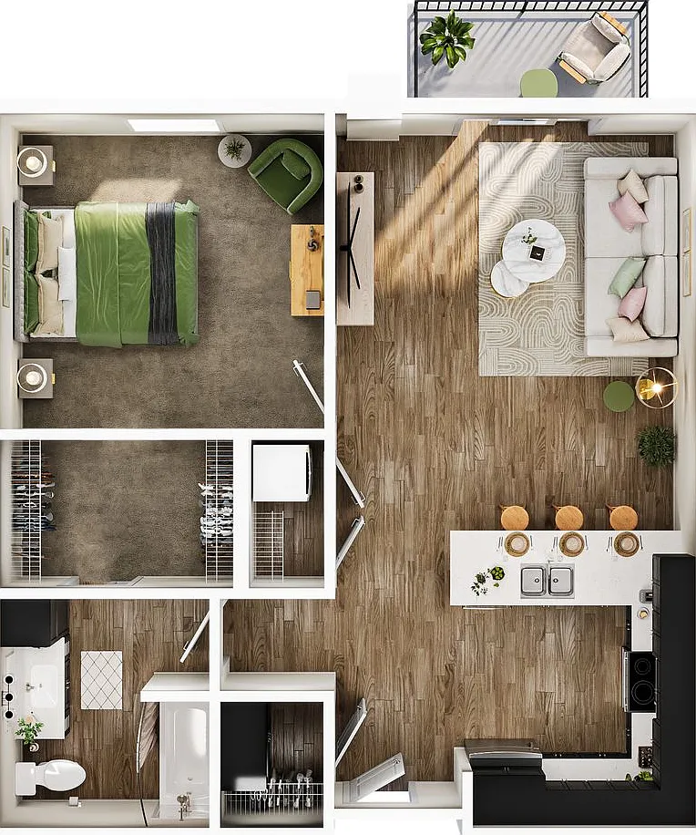 The Portage - 1 Bedroom / 1 Bathroom — Photo 2