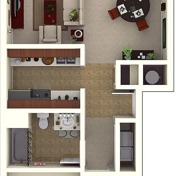Residence 1 1x1 708 sq ft Residence 1 1x1 708 sq ft
