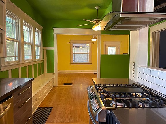 Kitchen into dining room