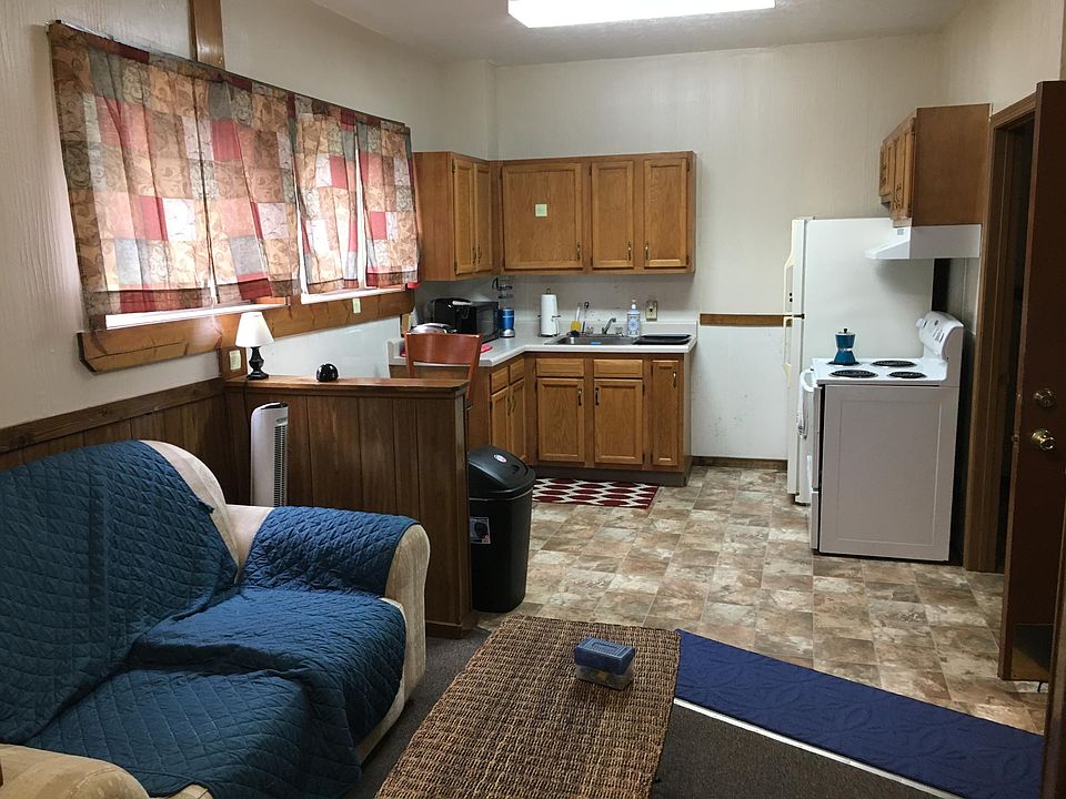 1 Bedroom: View from living space into kitchen