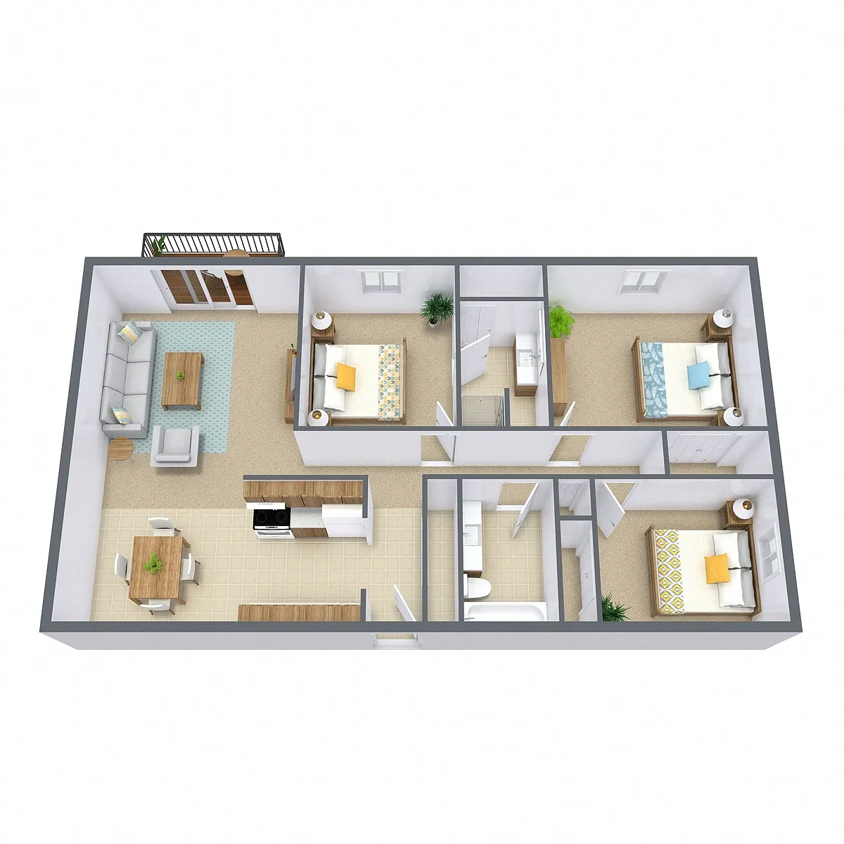 Floor plan Three Bedroom 3175A