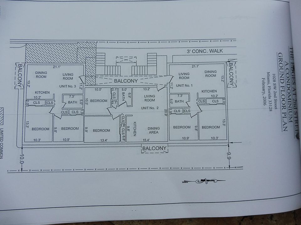 Floor Plan Unit 2 ( no balcony)