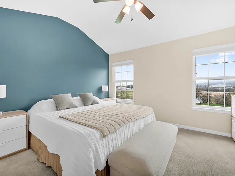 Master Bedroom with Vaulted Ceiling