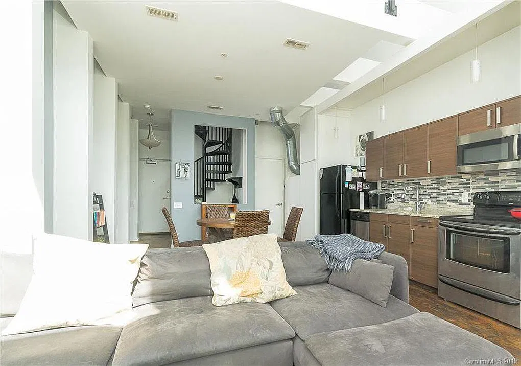 View from picture window into unit.