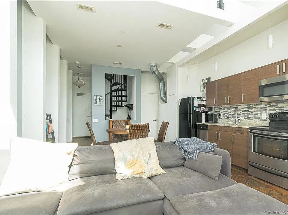View from picture window into unit.