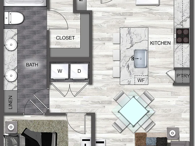 A6 floor plan The Braden on Fifth