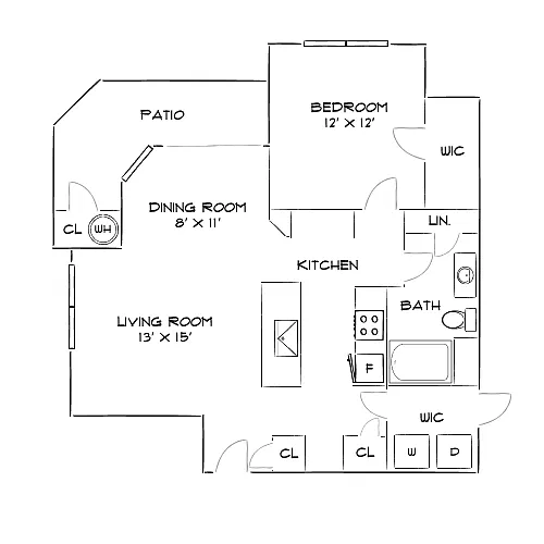 Floor plan Design 1C with Garage