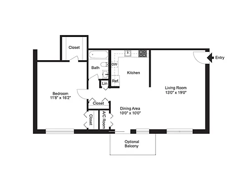 Floor plan One Bedroom