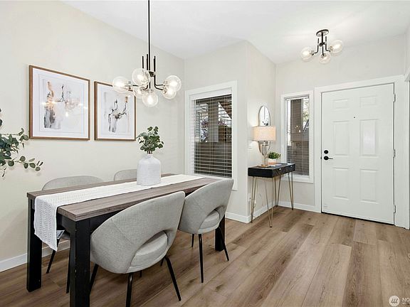 Entry and Dining room. Furniture not included.